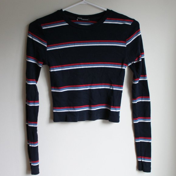 BRANDY MELVILLE Long Sleeve Striped T-Shirt - Picture 1 of 4